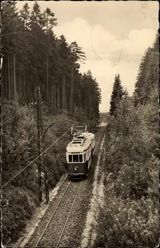 Ak Gotha in Thüringen, Waldbahn auf Fahrt