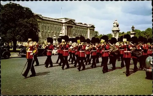 Ak London City England, Guards Band near Buckingham Palace