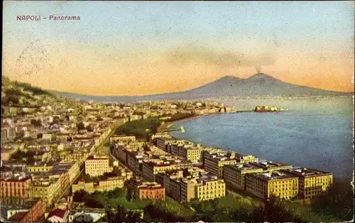 Ak Napoli Neapel Campania, Panorama mit Vesus