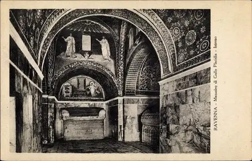 Ak Ravenna Emilia Romagna, Mausoleo di Galla Placidia, Interno