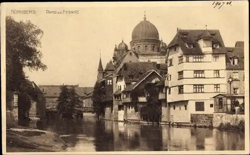 Ak Nürnberg Franken, Blick zur Synagoge, 1902