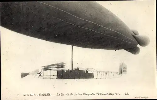 Ak Nos Dirigeables, La Nacelle du Ballon Dirigeable Clement Bayard, Luftschiff