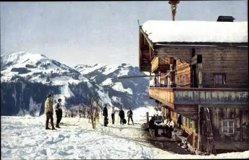 Ak Kitzbühel in Tirol, Stangbauer am Weg zum Hochetzkogel, Steinbergkogel, Ehrenbachhöhe