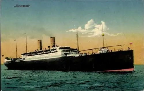 Künstler Ak Dampfschiff "Cincinnati" Passagierschiff im Nordatlantikdienst, Hapag