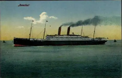 Ak Dampfer Amerika, HAPAG