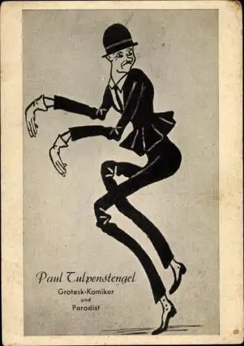 Ak Paul Tulpenstengel, Grotesk-Komiker und Parodist