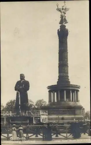 Ak Berlin Tiergarten, Königsplatz mit Siegessäule u. Hindenburg-Denkmal