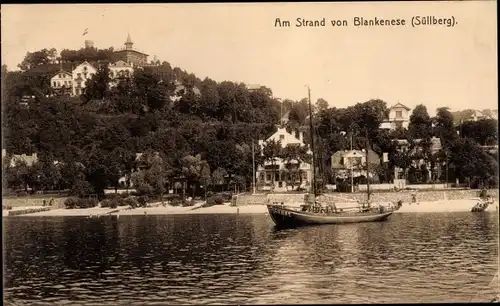 Ak Hamburg Altona Blankenese, Strand und Süllberg