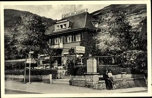 Ak Assmannshausen Rüdesheim am Rhein, Gasthof Unter den Linden