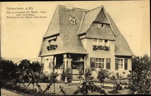 Ak Geisenheim am Rhein Hessen, Kgl. Lehranstalt für Wein-, Obst- und Gartenbau, Haus d. Inspektors