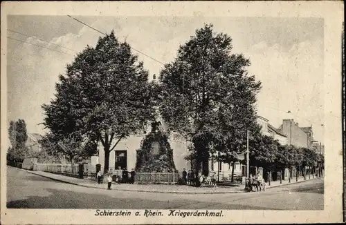 Ak Schierstein Wiesbaden in Hessen, Kriegerdenkmal