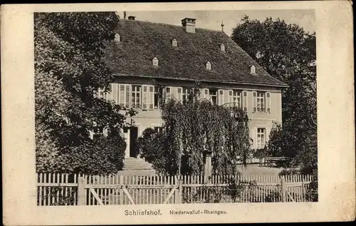 Ak Niederwalluf Walluf am Rhein, Schliefshof