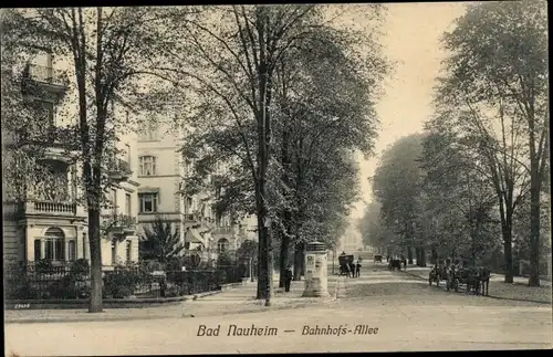 Ak Bad Nauheim in Hessen, Bahnhofs-Allee