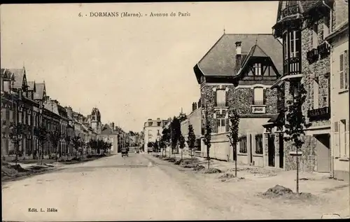 Ak Dormans Marne, Avenue de Paris