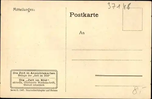 Ak Vittorio Emanuele III., König Viktor Emanuel III. von Italien, Reiseautomobil