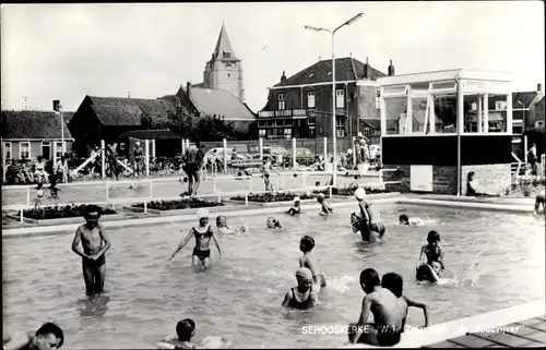 Ak Serooskerke Walcheren Zeeland Niederlande, Zwembad