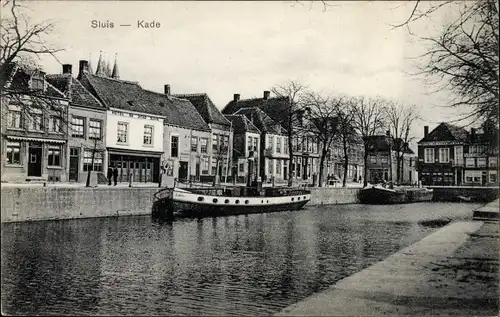 Ak Sluis Zeeland Niederlande, Kade