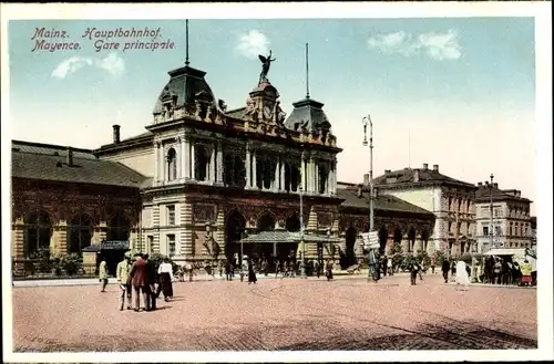 Ak Mainz am Rhein, Hauptbahnhof