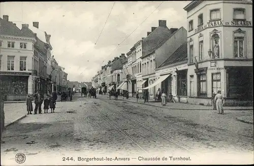 Ak Borgerhout Anvers Antwerpen Flandern, Chaussée de Turnhout