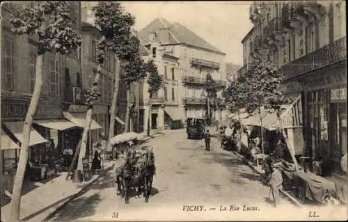 Ak Vichy Allier, La Rue Lucas
