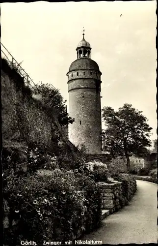 Ak Görlitz, Zwinger mit Nikolaiturm