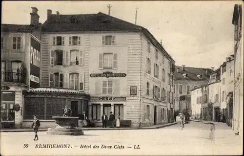 Ak Remiremont Lothringen Vosges, Hotel des Deux Clefs