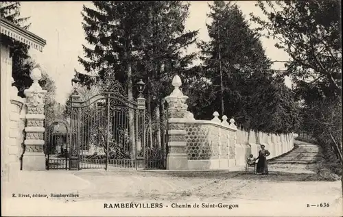 Ak Rambervillers Lothringen Vosges, Chemin de Saint Gorgon