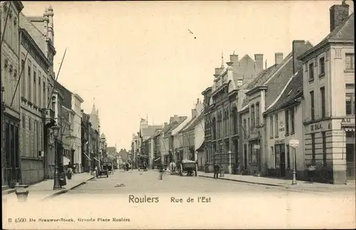 Ak Roeselare Roeselaere Rousselare Roulers Westflandern, Rue de l'Est