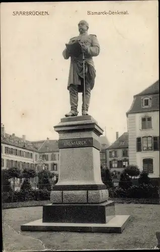 Ak Saarbrücken im Saarland, Bismarck Denkmal