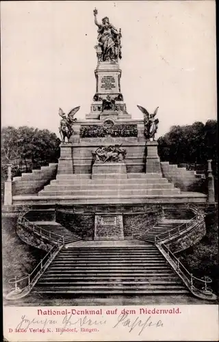 Ak Rüdesheim am Rhein Hessen, Nationaldenkmal auf dem Niederwald