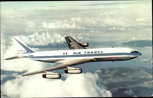 Ak Französisches Passagierflugzeug der Air France, Boeing 707 Intercontinental, F-BHSB