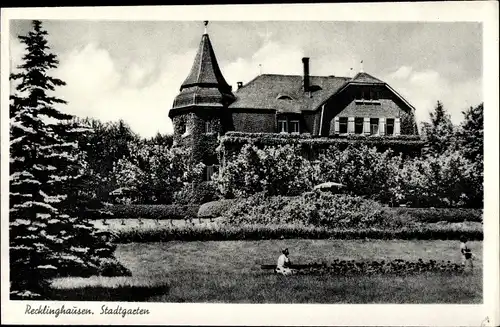 Ak Recklinghausen im Ruhrgebiet, Stadtgarten