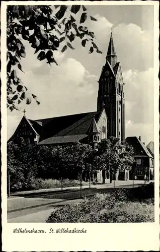 Ak Wilhelmshaven in Niedersachsen, St. Willehadkirche