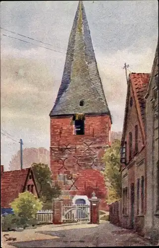 Künstler Ak Seeger, Wilhelmshaven, Neuender Kirche