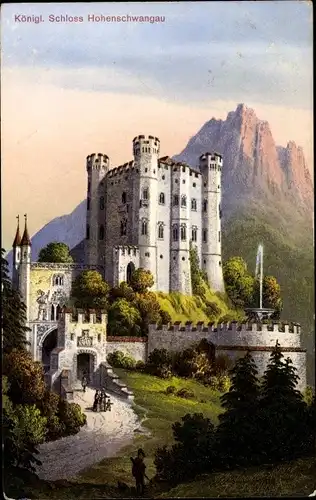 Ak Hohenschwangau Schwangau im Ostallgäu, Schloss Hohenschwangau