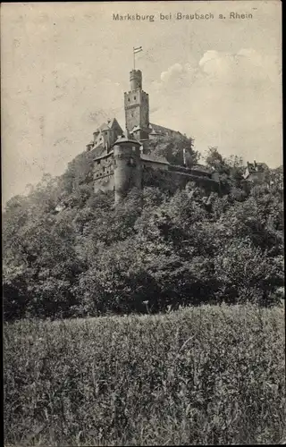 Ak Braubach am Rhein, Marksburg, Burgschenke