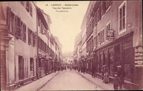 Ak Landau in der Pfalz, Gerberstraße, Schuhhaus Glaser