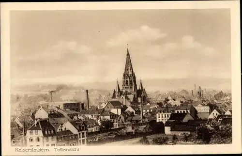 Ak Kaiserslautern in Rheinland Pfalz, Teilansicht, Kirche, Fabrikschlote