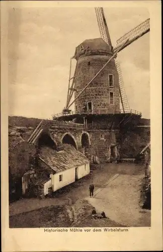 Ak Zons Dormagen Niederrhein, Windmühle, Vor dem Wirbelsturm 1909