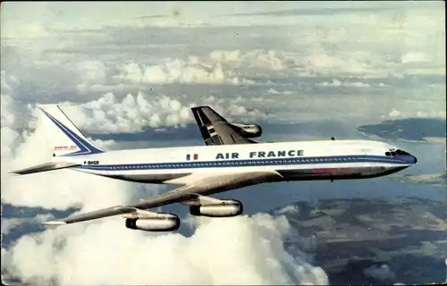 Ak Französisches Passagierflugzeug, Boeing 707 Intercontinental, Air France