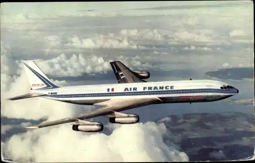 Ak Französisches Passagierflugzeug, Boeing 707 Intercontinental, Air France