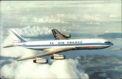 Ak Französisches Passagierflugzeug, Boeing 707 Intercontinental, Air France