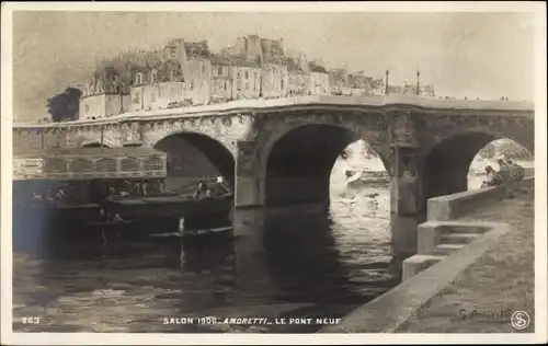 Ak Paris I. Arrondissement Louvre, Le Pont Neuf