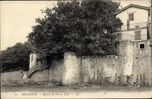 Ak Hendaye Pyrénées-Atlantiques, Maison de Pierre Loti
