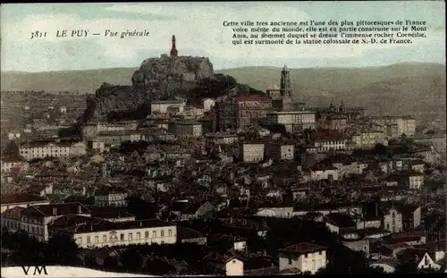 Ak Le Puy en Velay Haute Loire, Panorama