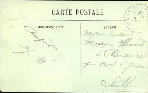 Ak Auvours Champagné Sarthe, le Camp d'Avours, Tentes, Soldats