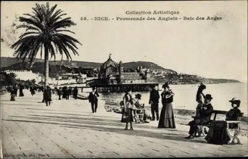 Ak Nice Nizza Alpes Maritimes, Promenade des Anglais, Baie des Anges