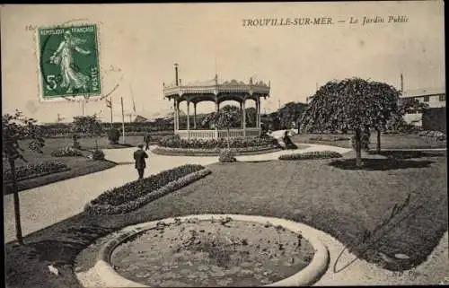 Ak Trouville Calvados, le Jardin Public, Pavillon