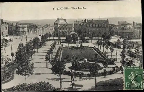 Ak Limoges Haute Vienne, Place Jourdan