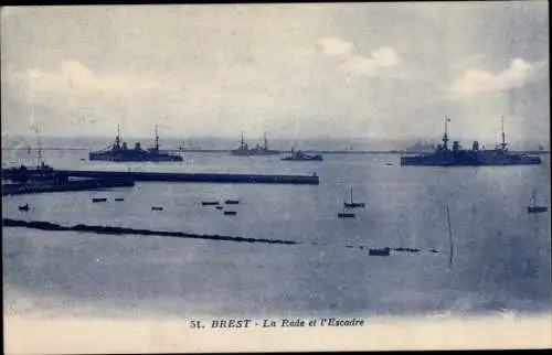 Ak Brest Finistère, la Rade et l'Escarde